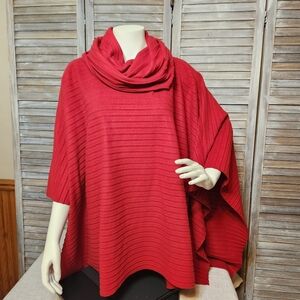 Le Moda Oversized Cowl Shawl Blanket Red
